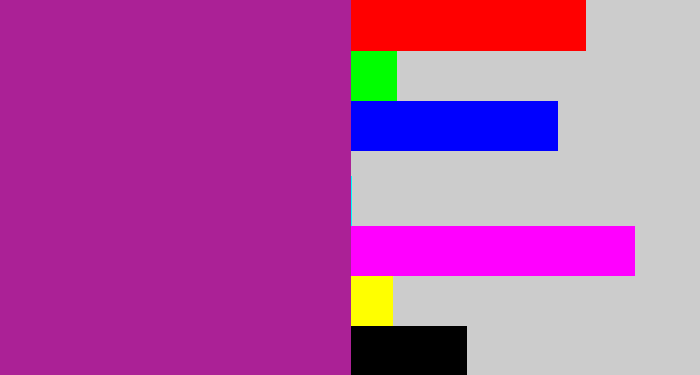 Hex color #ab2196 - warm purple
