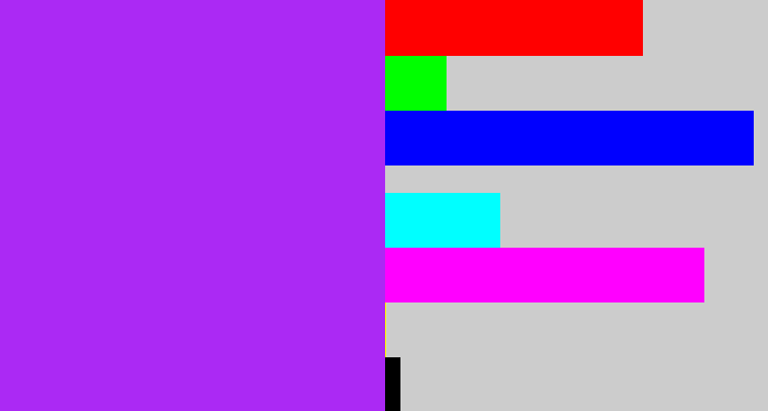Hex color #ab29f4 - electric purple