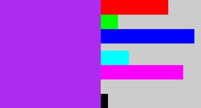 Hex color #ab2cee - electric purple