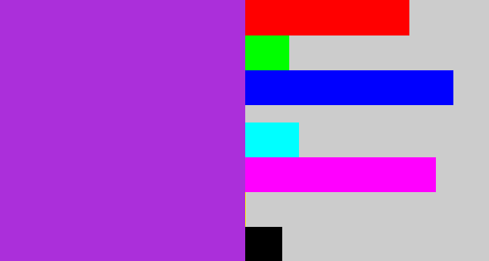Hex color #ab2fda - lightish purple