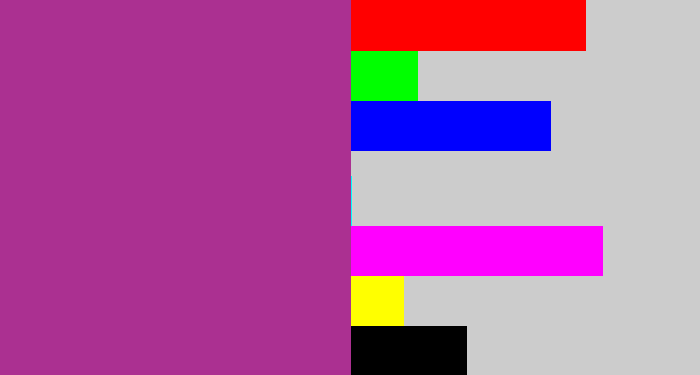 Hex color #ab3091 - warm purple