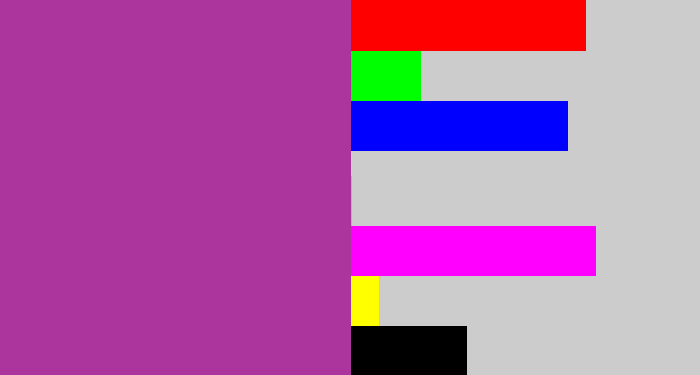 Hex color #ab349d - ugly purple