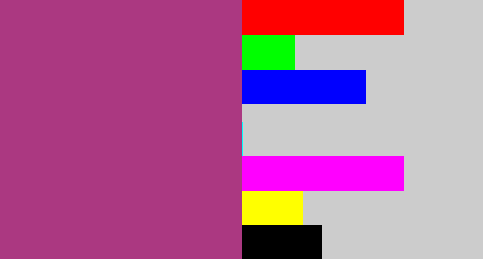 Hex color #ab3881 - warm purple