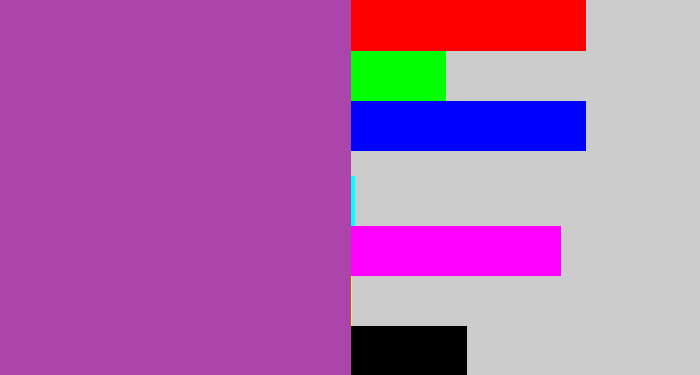 Hex color #ab45ac - ugly purple