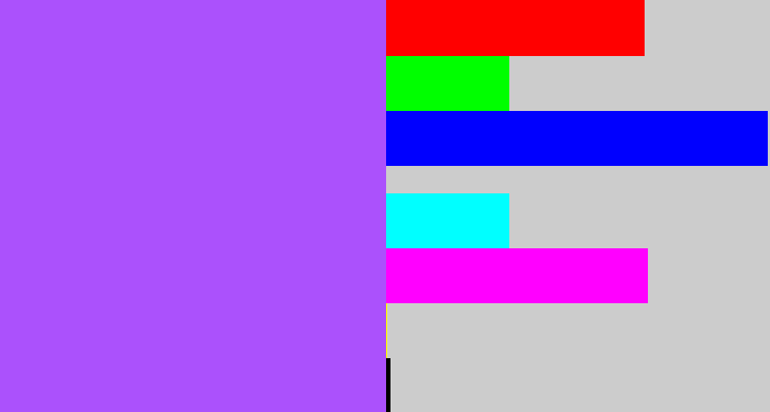 Hex color #ab51fc - lighter purple