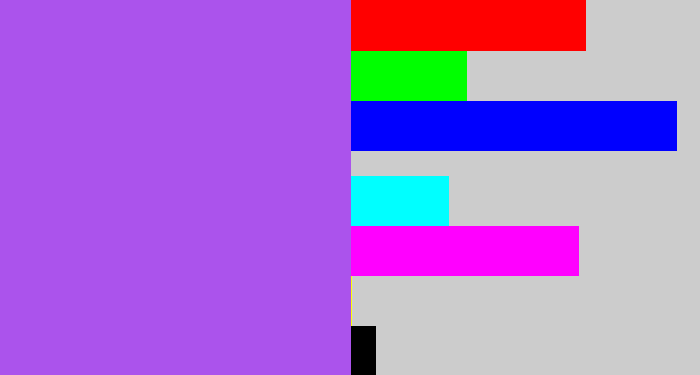 Hex color #ab53ec - lightish purple