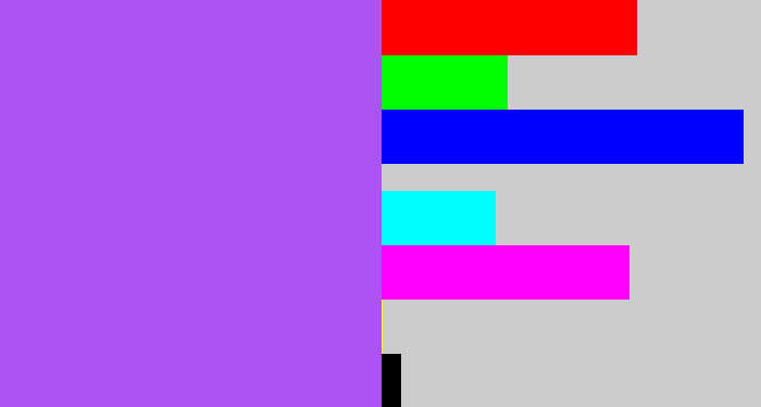 Hex color #ab54f3 - lighter purple