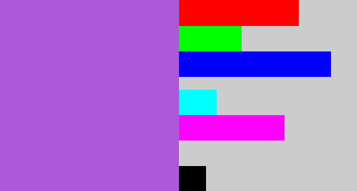 Hex color #ab59d9 - lightish purple