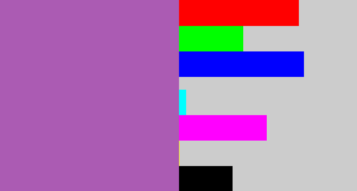 Hex color #ab5bb3 - soft purple