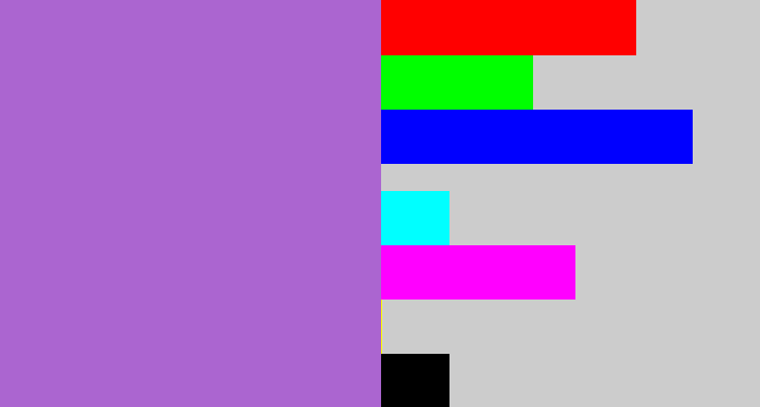 Hex color #ab65d0 - amethyst