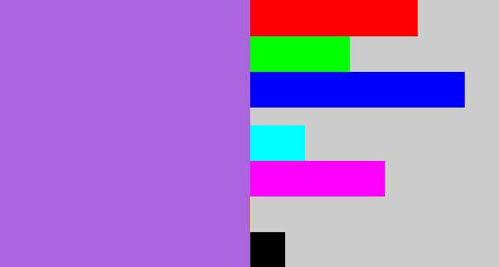 Hex color #ab65dc - lightish purple