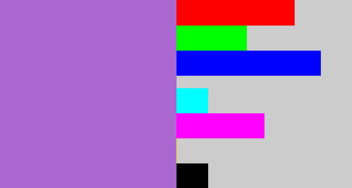 Hex color #ab67d0 - amethyst