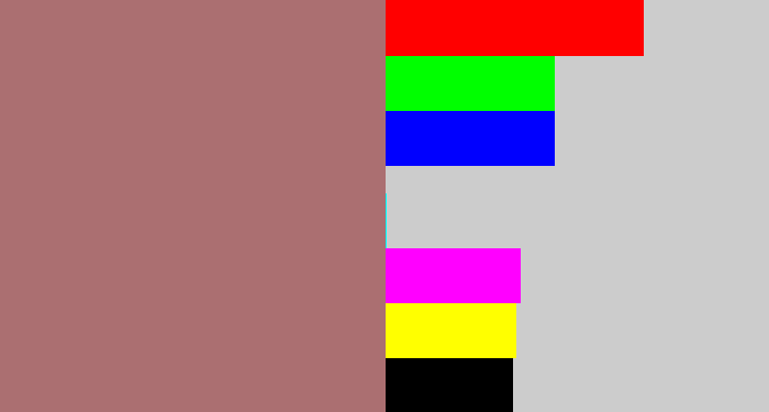 Hex color #ab6f71 - mauve