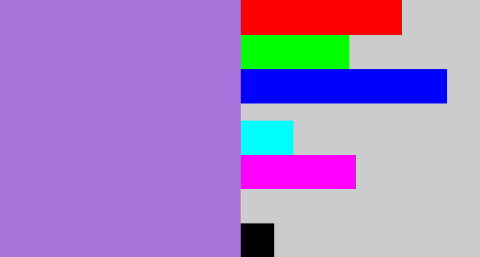 Hex color #ab73dc - light urple