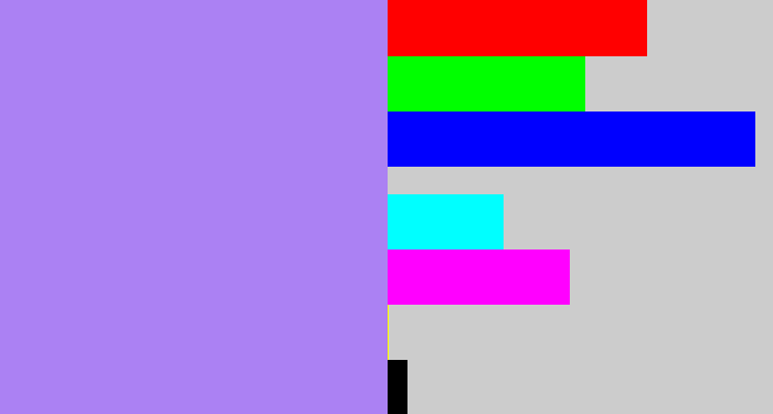 Hex color #ab81f3 - light urple