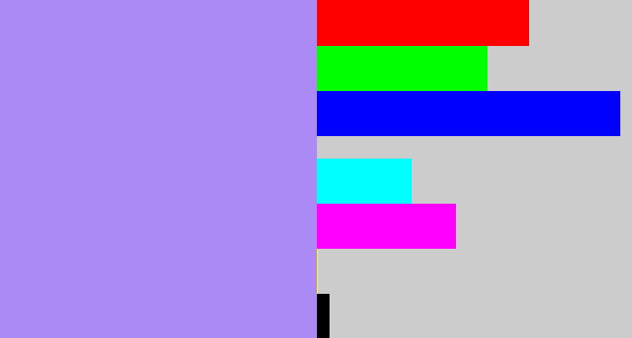 Hex color #ab8af5 - liliac