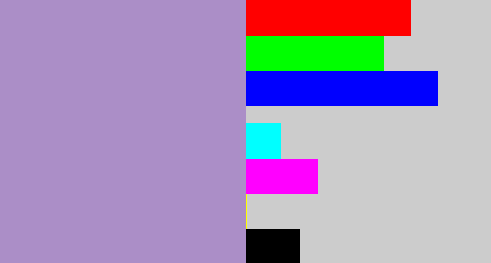Hex color #ab8ec7 - pale purple
