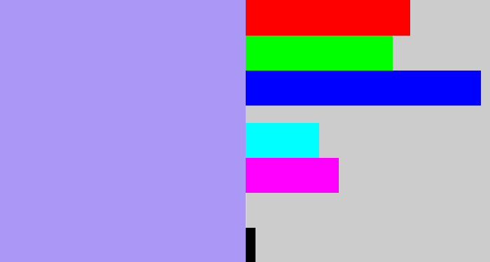 Hex color #ab98f6 - liliac