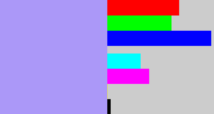 Hex color #ab98f8 - liliac