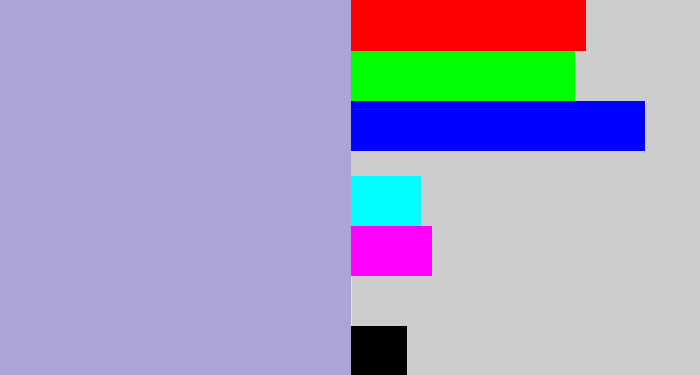 Hex color #aba4d6 - pale purple