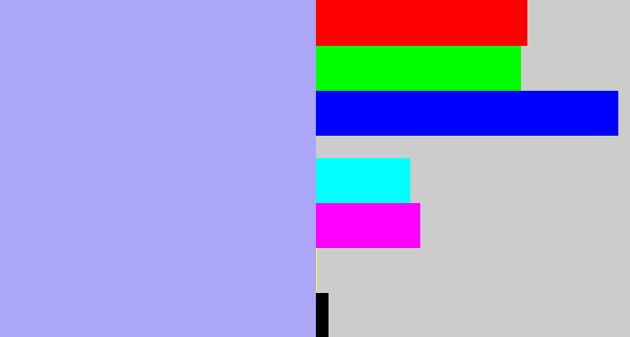Hex color #aba6f6 - pastel blue