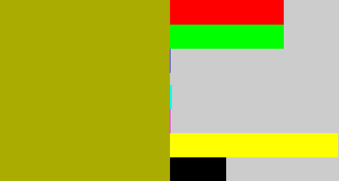 Hex color #abac01 - puke