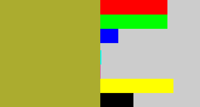 Hex color #abac2f - sick green