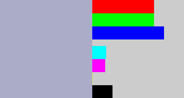Hex color #abacc8 - light grey blue