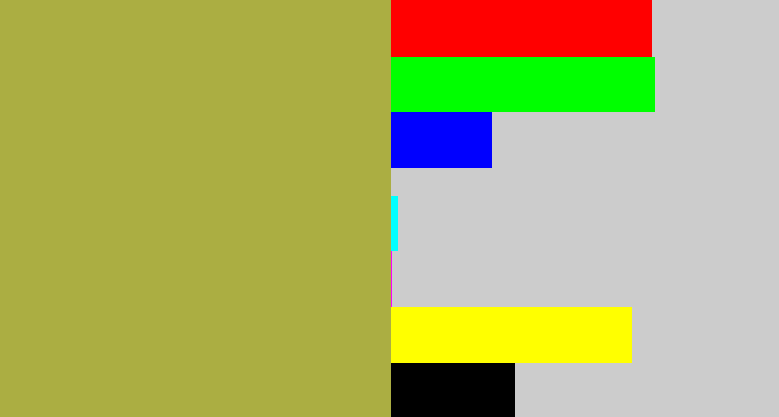 Hex color #abae42 - booger