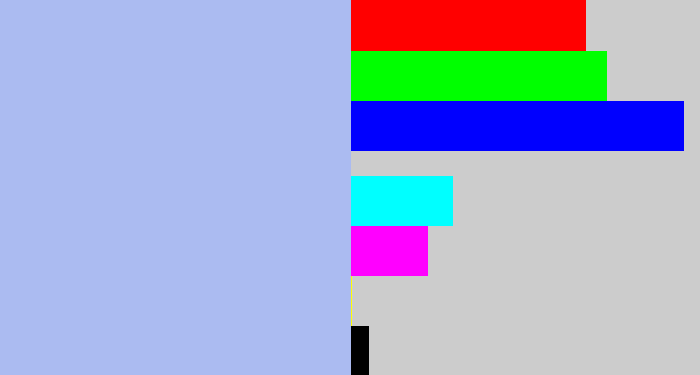 Hex color #abbbf1 - pastel blue
