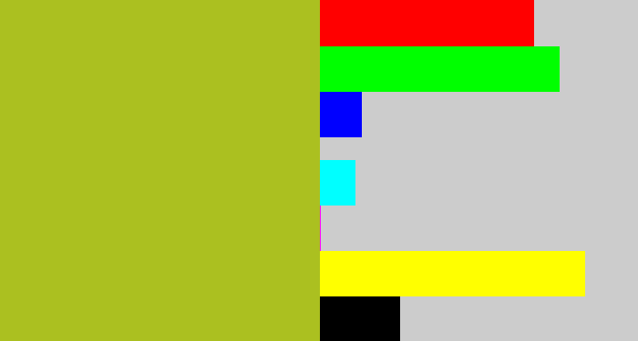 Hex color #abc020 - pea