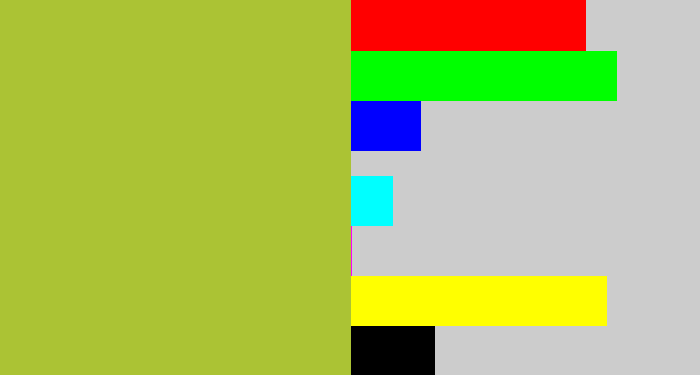 Hex color #abc334 - sick green