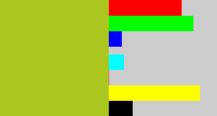 Hex color #abc71f - pea