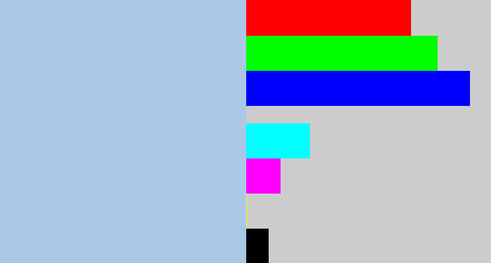 Hex color #abc7e7 - light blue grey