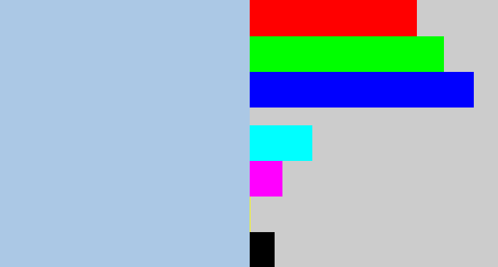 Hex color #abc8e5 - light blue grey