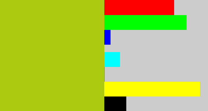 Hex color #abca10 - green/yellow