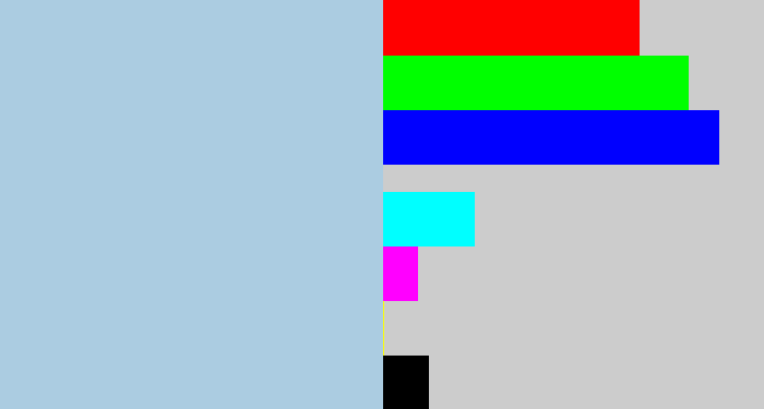 Hex color #abcce1 - light blue grey