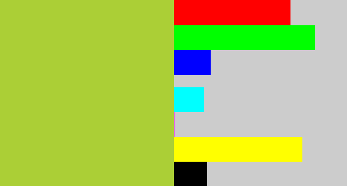 Hex color #abcf36 - sick green