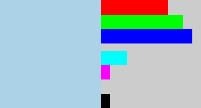 Hex color #abd2e7 - light blue grey