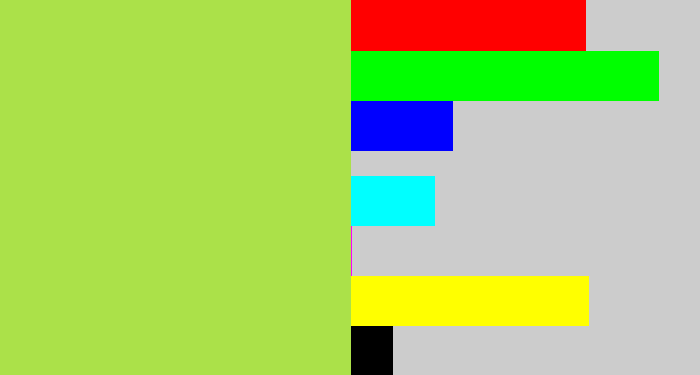 Hex color #abe149 - kiwi