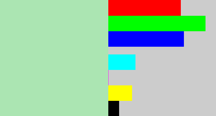 Hex color #abe5b2 - hospital green