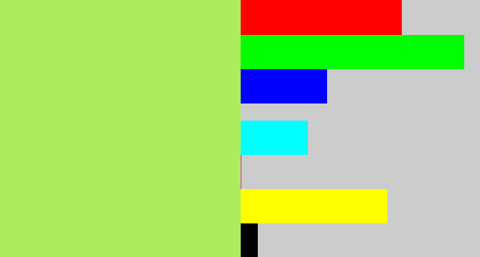 Hex color #abed5c - pale lime green