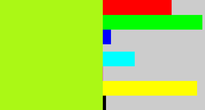 Hex color #abf815 - yellowgreen