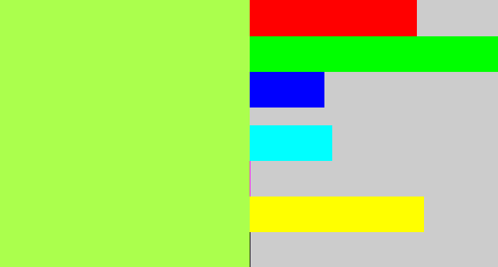 Hex color #abff4d - kiwi