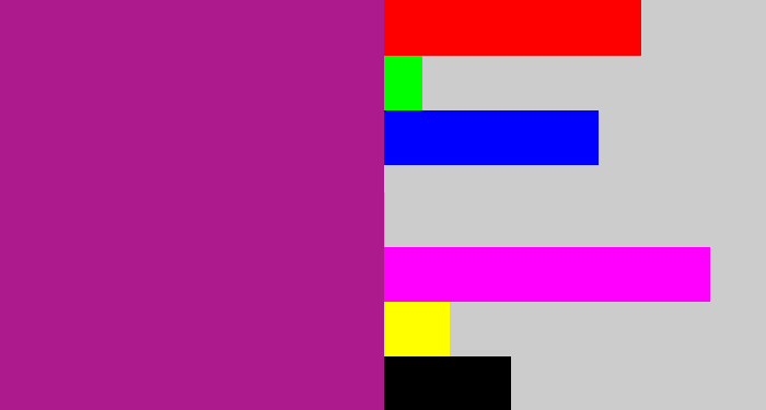 Hex color #ac1a8e - barney purple