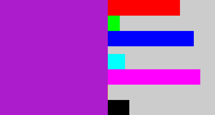 Hex color #ac1ccd - barney
