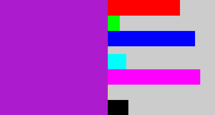 Hex color #ac1cce - barney