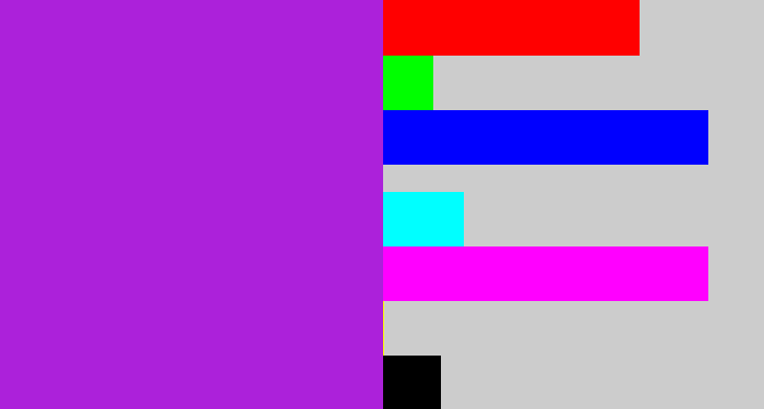 Hex color #ac21da - vibrant purple