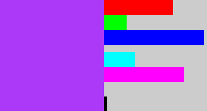 Hex color #ac39f7 - electric purple