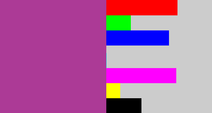 Hex color #ac3a96 - ugly purple